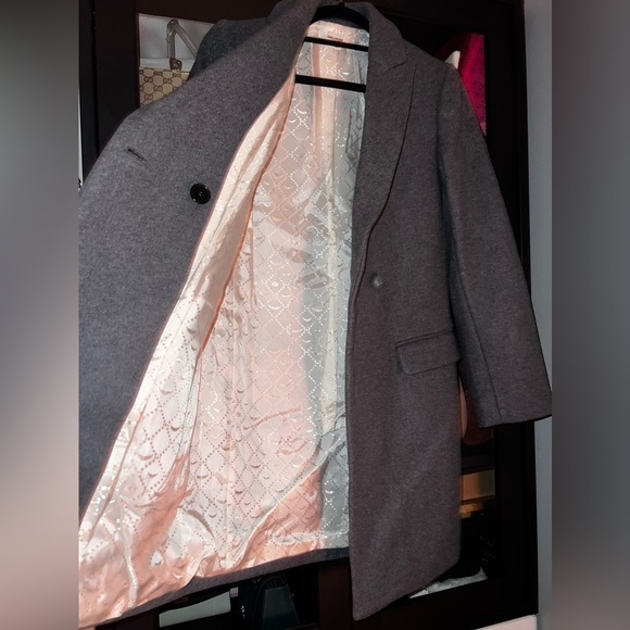 New Zadig & Voltaire Marco Wool Blend Coat - Small in Grey - Picture 13 of 15